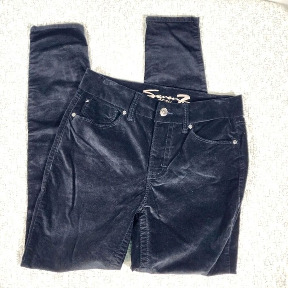 Black Velvet Seven7 Tummyless High Rise Skinny Pants Size 6